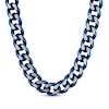 Thumbnail Image 1 of Chain Necklace Solid Stainless Steel & Blue Ion Plating 24&quot;