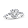 Thumbnail Image 1 of THE LEO Diamond Multi-Stone Heart Fashion Ring 1/2 ct tw 14K White Gold