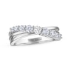 Thumbnail Image 0 of THE LEO Diamond Graduated Crossover Ring 5/8 ct tw 14K White Gold