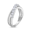 Thumbnail Image 1 of THE LEO Diamond Graduated Crossover Ring 5/8 ct tw 14K White Gold