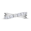 Thumbnail Image 2 of THE LEO Diamond Graduated Crossover Ring 5/8 ct tw 14K White Gold