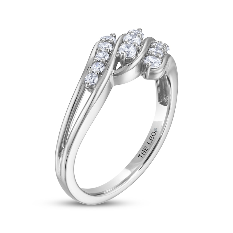 THE LEO Diamond Three-Row Swirl Ring 1/3 ct tw 14K White Gold