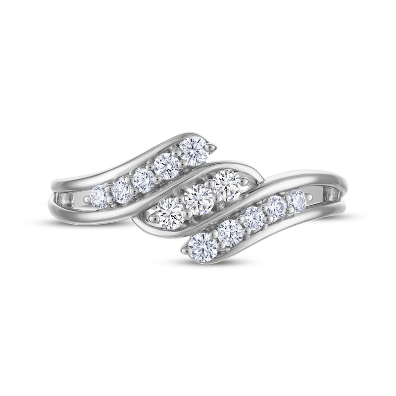 THE LEO Diamond Three-Row Swirl Ring 1/3 ct tw 14K White Gold