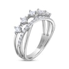 Thumbnail Image 2 of THE LEO Princess & Round-Cut Five-Stone Diamond Crossover Fashion Ring 5/8 ct tw 14K White Gold