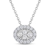 Thumbnail Image 1 of THE LEO Diamond Multi-Stone Oval Necklace 1/3 ct tw 14K White Gold 19&quot;