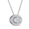 Thumbnail Image 2 of THE LEO Diamond Multi-Stone Oval Necklace 1/3 ct tw 14K White Gold 19&quot;