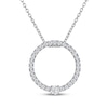 Thumbnail Image 0 of THE LEO Diamond Open Circle Necklace 3/8 ct tw 14K White Gold 19"