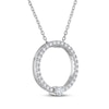 Thumbnail Image 1 of THE LEO Diamond Open Circle Necklace 3/8 ct tw 14K White Gold 19"