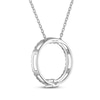 Thumbnail Image 2 of THE LEO Diamond Open Circle Necklace 3/8 ct tw 14K White Gold 19"