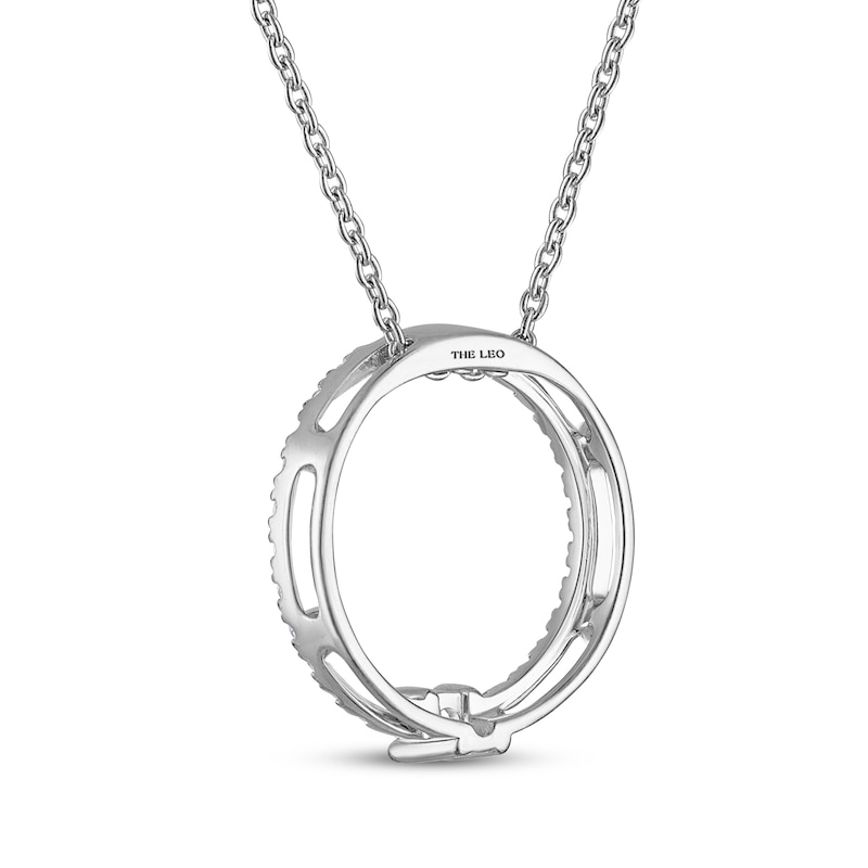 THE LEO Diamond Open Circle Necklace 3/8 ct tw 14K White Gold 19"