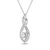 Thumbnail Image 3 of THE LEO Diamond Halo Twist Necklace 3/8 ct tw 14K White Gold 19&quot;