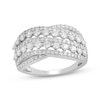 Thumbnail Image 1 of Lab-Grown Diamonds by KAY Multi-Row Crossover Ring 1 ct tw 10K White Gold