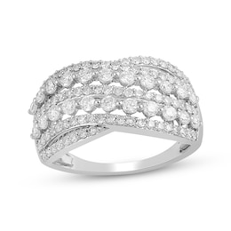 KAY Lab-Grown Diamonds Multi-Row Crossover Ring 1 ct tw 10K White Gold