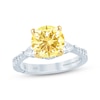 Thumbnail Image 0 of Monique Lhuillier Bliss Round-Cut Yellow & White Lab-Created Diamond Engagement Ring 2 ct tw 18K White Gold