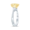 Thumbnail Image 1 of Monique Lhuillier Bliss Round-Cut Yellow & White Lab-Created Diamond Engagement Ring 2 ct tw 18K White Gold