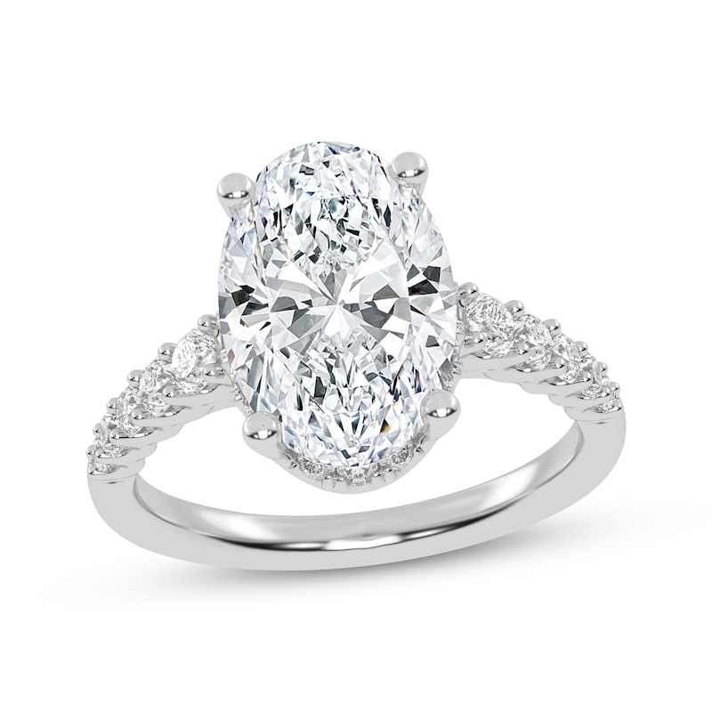 Lab-Grown Diamonds by KAY Oval-Cut Engagement Ring 3-1/2 ct tw 14K White Gold