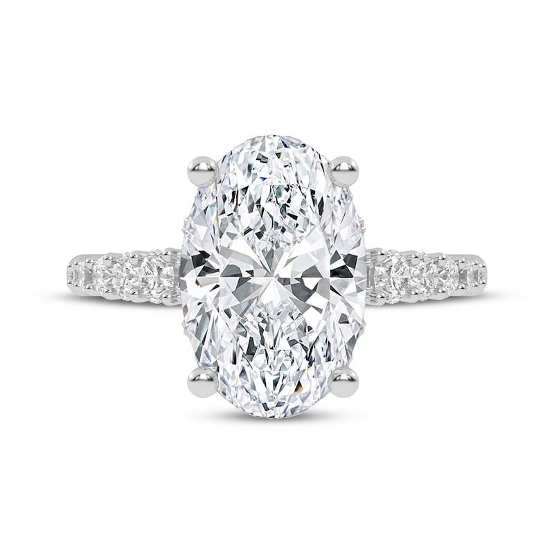 Lab-Grown Diamonds by KAY Oval-Cut Engagement Ring 3-1/2 ct tw 14K White Gold