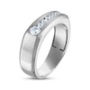 Thumbnail Image 1 of Milestones Men's Diamond Wedding Band 1/2 ct tw 10K White Gold