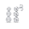 Thumbnail Image 1 of Memories, Moments, Magic Diamond Three-Stone Drop Earrings 1/2 ct tw 10K White Gold