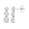 Thumbnail Image 3 of Memories, Moments, Magic Diamond Three-Stone Drop Earrings 1/2 ct tw 10K White Gold