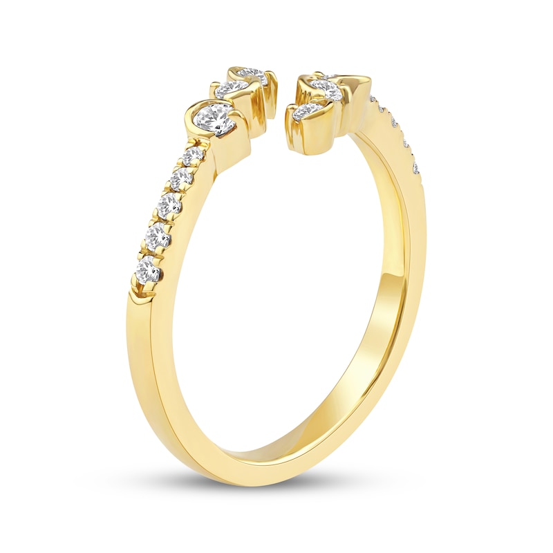 Main Image 2 of Diamond Bypass Fashion Ring 1/3 ct tw 10K Yellow Gold