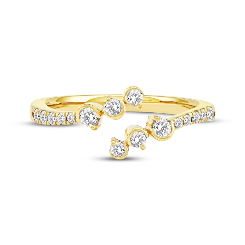 Main Image 3 of Diamond Bypass Fashion Ring 1/3 ct tw 10K Yellow Gold