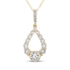 Thumbnail Image 0 of Milestones Diamond Teardrop Necklace 1/2 ct tw 10K Yellow Gold 18"