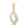 Thumbnail Image 1 of Milestones Diamond Teardrop Necklace 1/2 ct tw 10K Yellow Gold 18"