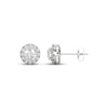 Thumbnail Image 3 of THE LEO Diamond Halo Stud Earrings 1 ct tw 14K White Gold