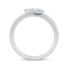 Thumbnail Image 2 of Lab-Grown Diamonds by KAY Oval & Marquise-Cut Fashion Ring 3/8 ct tw 10K White Gold