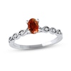 Thumbnail Image 1 of Madeira Citrine & Diamond Ring 1/15 ct tw 10K White Gold