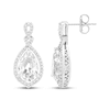 Thumbnail Image 3 of Pear-Shaped White Lab-Created Sapphire Twist Drop Earrings Sterling Silver