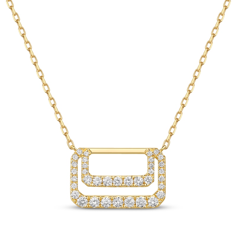 Main Image 1 of STUDIO BY KAY Diamond Geometric Necklace 3/8 ct tw 10K Yellow Gold 18&quot;