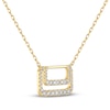 Thumbnail Image 2 of STUDIO BY KAY Diamond Geometric Necklace 3/8 ct tw 10K Yellow Gold 18&quot;