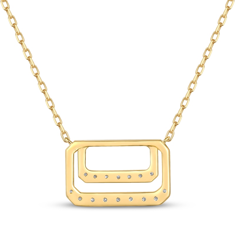 Main Image 3 of STUDIO BY KAY Diamond Geometric Necklace 3/8 ct tw 10K Yellow Gold 18&quot;