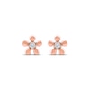 Thumbnail Image 2 of Diamond Solitaire Flower Stud Earrings 1/10 ct tw 10K Rose Gold (I/I2)