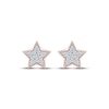 Thumbnail Image 2 of Multi-Diamond Pavé Star Stud Earrings 1/6 ct tw 10K Rose Gold