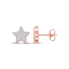 Thumbnail Image 3 of Multi-Diamond Pavé Star Stud Earrings 1/6 ct tw 10K Rose Gold