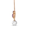 Thumbnail Image 2 of Le Vian Pretty in Pink Cultured Pearl & Multi-Gemstone Necklace 1/15 ct tw Diamonds 14K Strawberry Gold 19&quot;