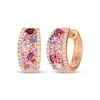 Thumbnail Image 1 of Le Vian Pretty in Pink Multi-Gemstone Hoop Earrings 3/8 ct tw Diamonds 14K Strawberry Gold