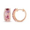 Thumbnail Image 3 of Le Vian Pretty in Pink Multi-Gemstone Hoop Earrings 3/8 ct tw Diamonds 14K Strawberry Gold