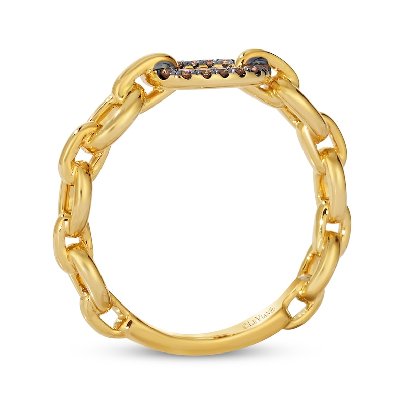 Main Image 3 of Le Vian Diamond Chain Link Ring 1/15 ct tw 14K Honey Gold