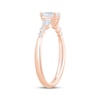 Thumbnail Image 2 of Lab-Grown Diamonds by KAY Pear-Shaped Three-Stone Engagement Ring 5/8 ct tw 14K Rose Gold