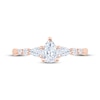 Thumbnail Image 3 of Lab-Grown Diamonds by KAY Pear-Shaped Three-Stone Engagement Ring 5/8 ct tw 14K Rose Gold