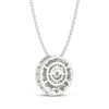 Thumbnail Image 3 of THE LEO Diamond Double Halo Necklace 1 ct tw 14K White Gold 19&quot;