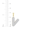 Thumbnail Image 3 of Diamond Puff Letter V Initial Charm 1/3 ct tw 10K Yellow Gold