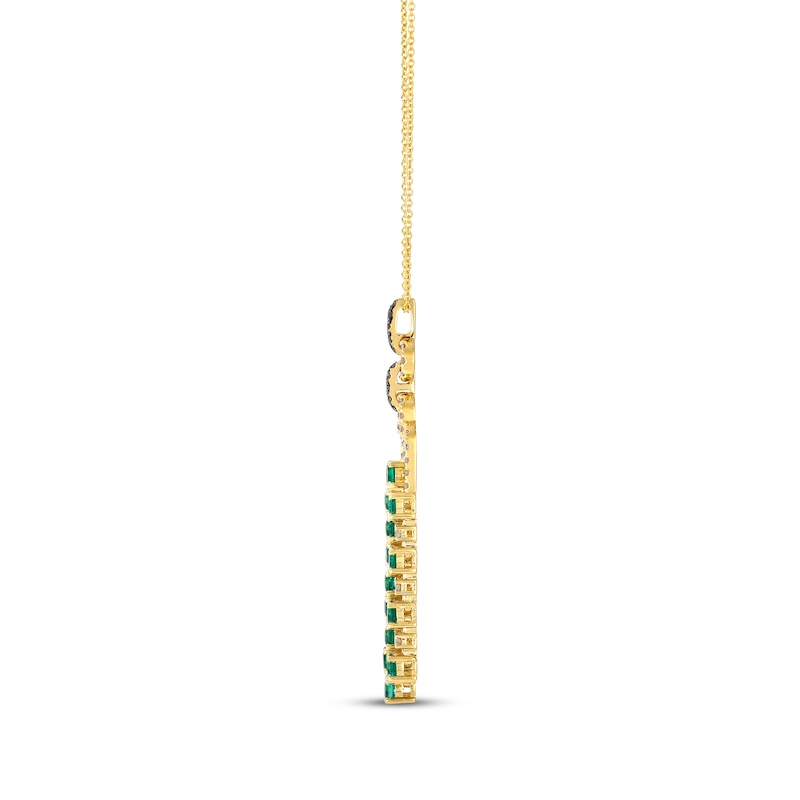 Main Image 2 of Le Vian Vault Emerald Chandelier Necklace 1/2 ct tw Diamonds 14K Honey Gold 20&quot;