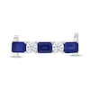 Thumbnail Image 1 of Sneaker Bling Blue & White Lab-Created Sapphire Shoelace Charm Sterling Silver