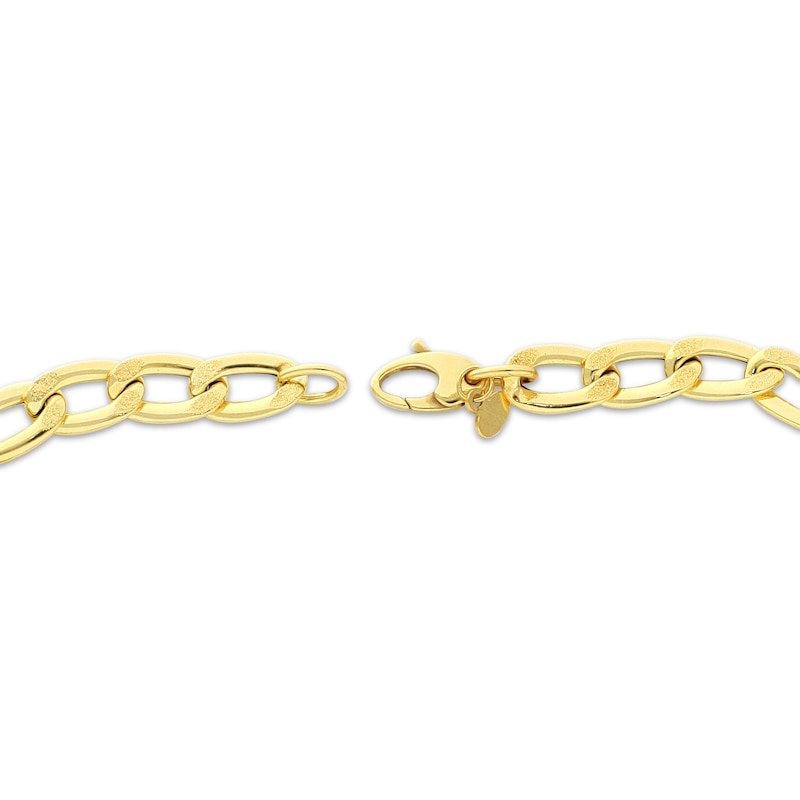 Main Image 2 of Hollow Link Chain Necklace 7.7mm 10K Yellow Gold 16” + 2”