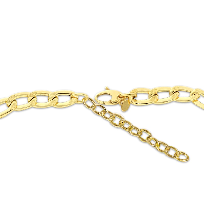 Main Image 3 of Hollow Link Chain Necklace 7.7mm 10K Yellow Gold 16” + 2”